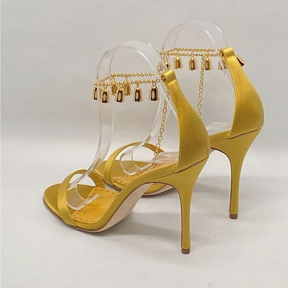 Manolo Blahnik Campanillasan 105MM Satin Sandals size 37 - Picture 5 of 13